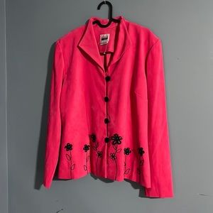 Leslie Fay vintage pink blazer size 14!